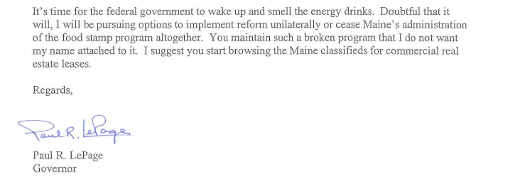 To apply online, go to my maine connection. Maine's Governor LePage Threatens to End Food Stamps - ATTN: